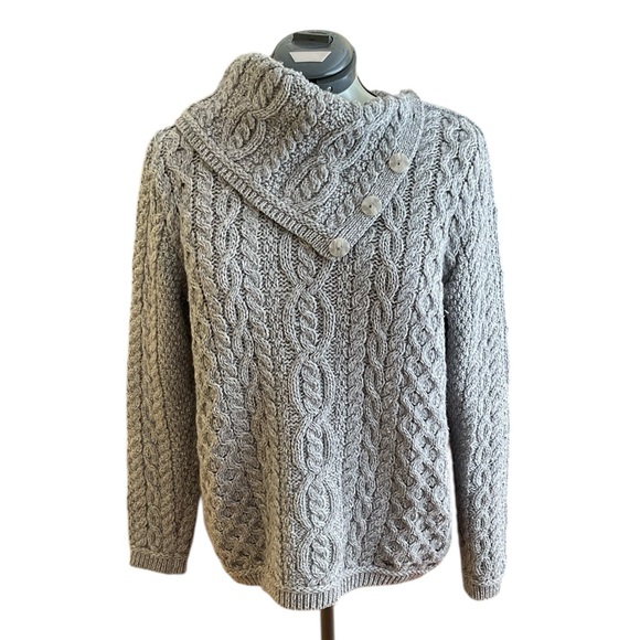 Aran sweater market merino sweater size M - Picture 2 of 10